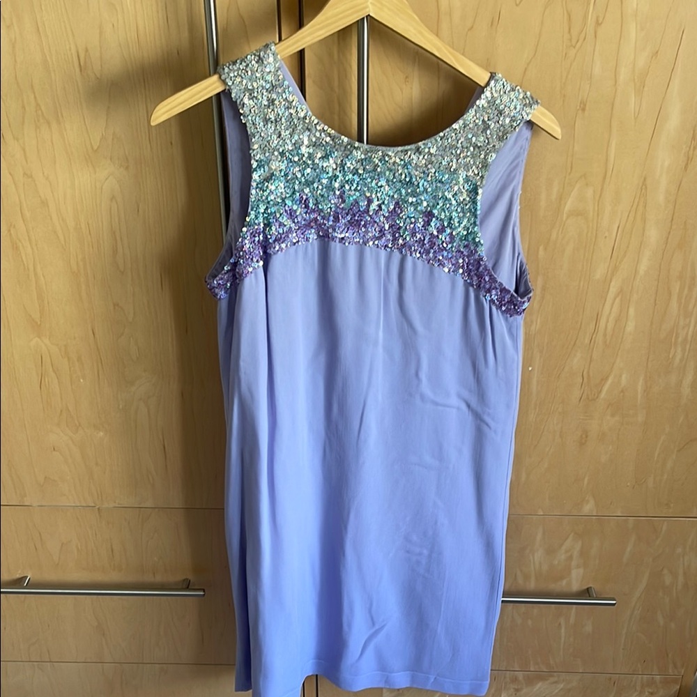 French Connection Lavender Dress with Sequin Top